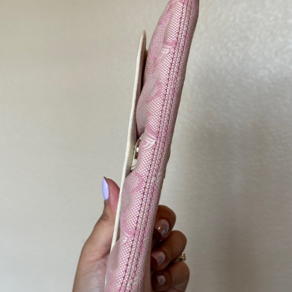 Celine Triomphe Canvas Wallet in Pink - Picture 9 of 16